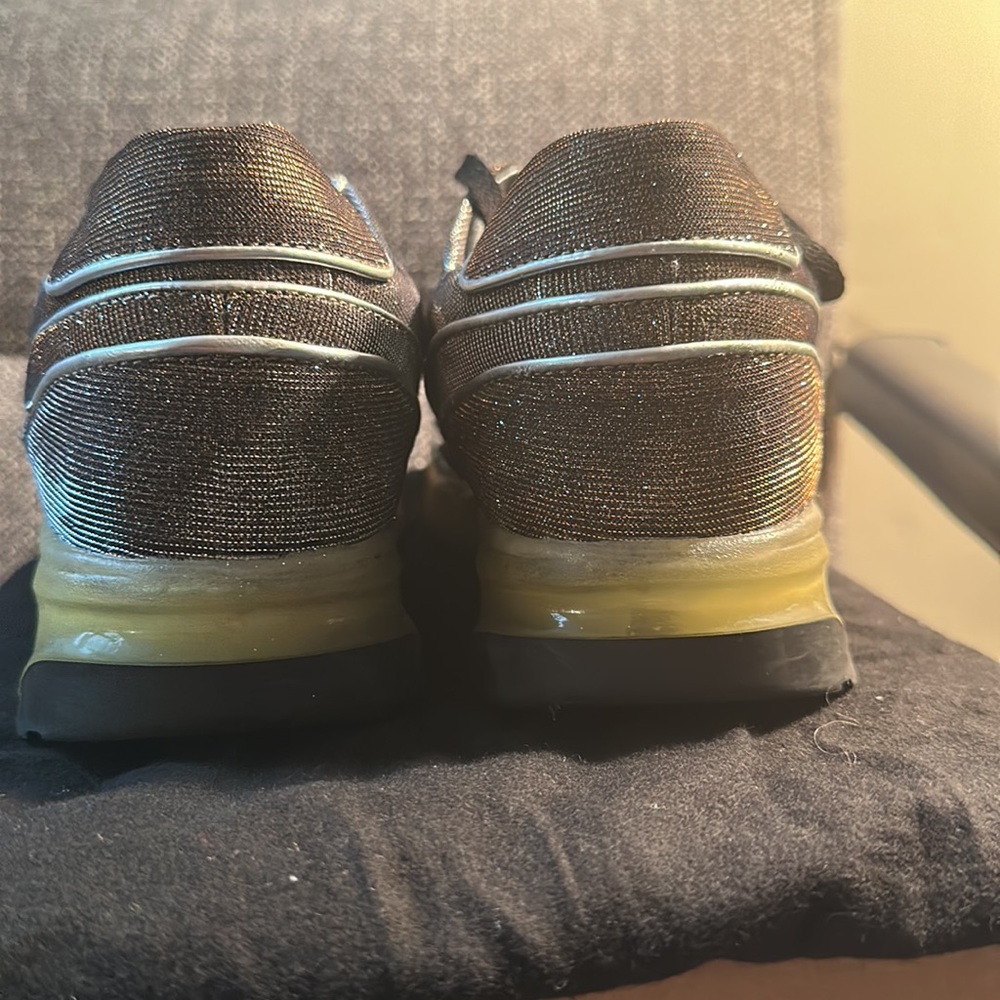 Alejandro Ingelmo size 42/9 Men’s fashion sneakers glitter-gold/silver - Picture 6 of 9